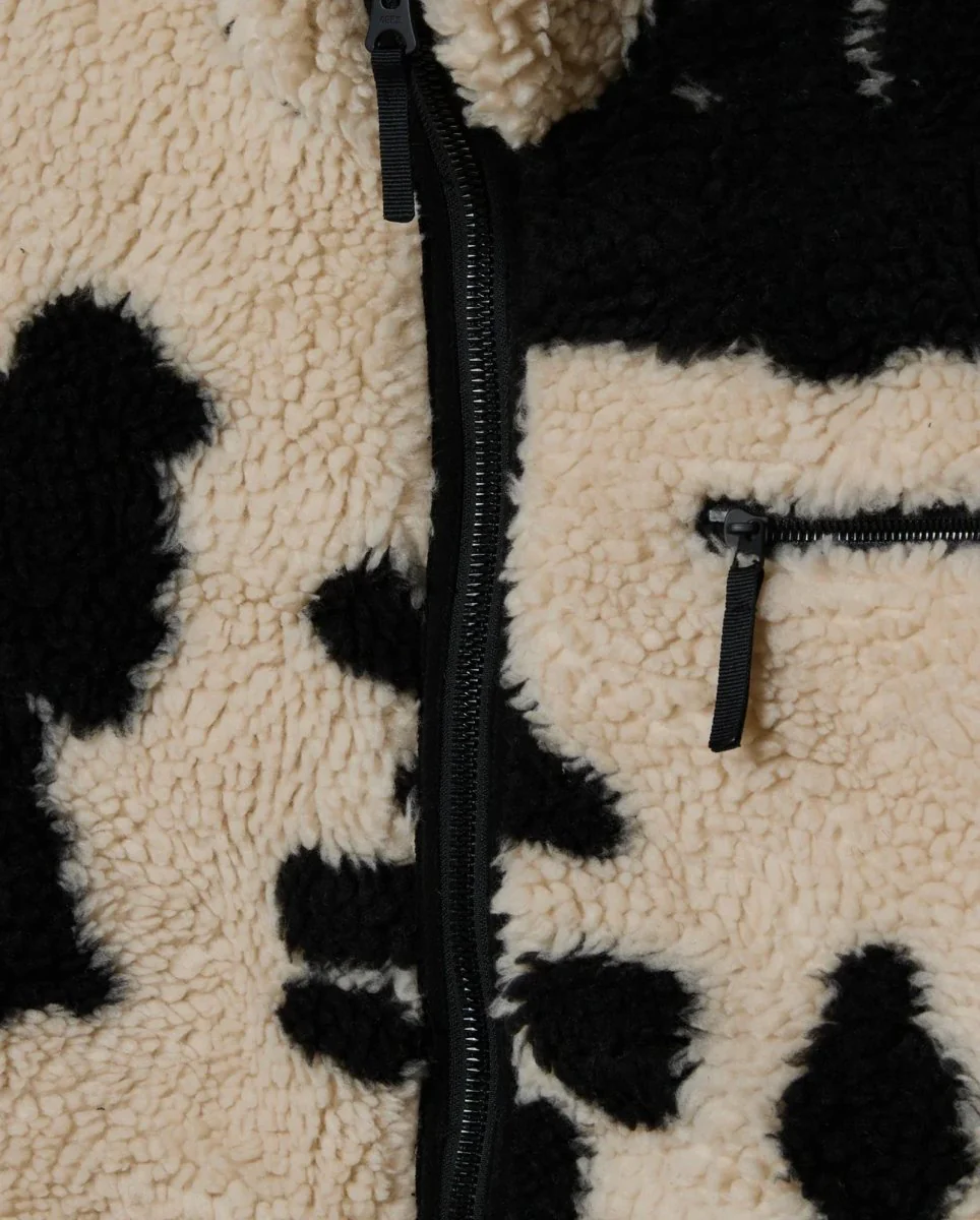 Chaqueta Polar Obey Shaggy Sherpa Negro Unisex - Image 2