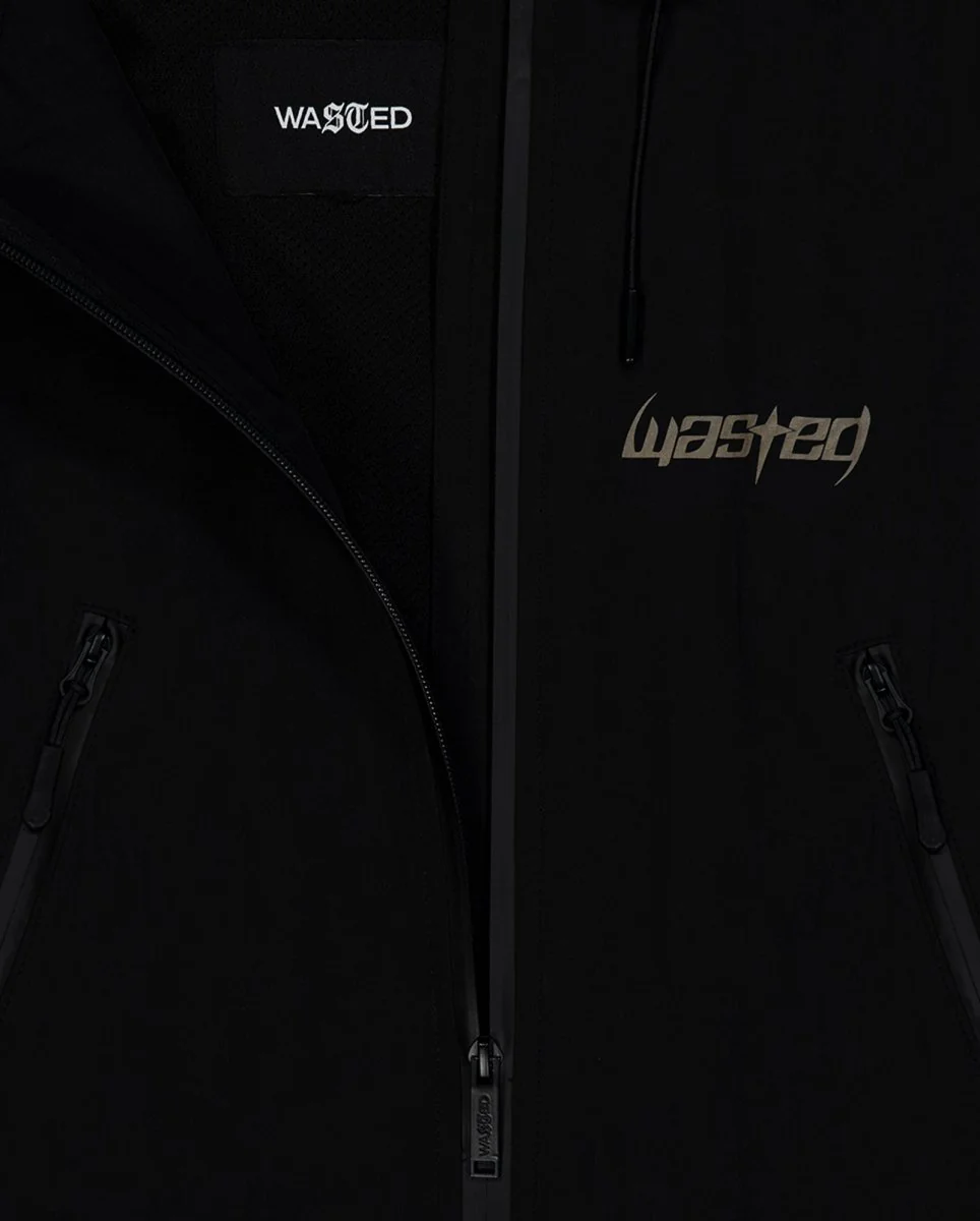 Chaqueta Wasted Paris Blade Windbreaker Negra Unisex - Image 2