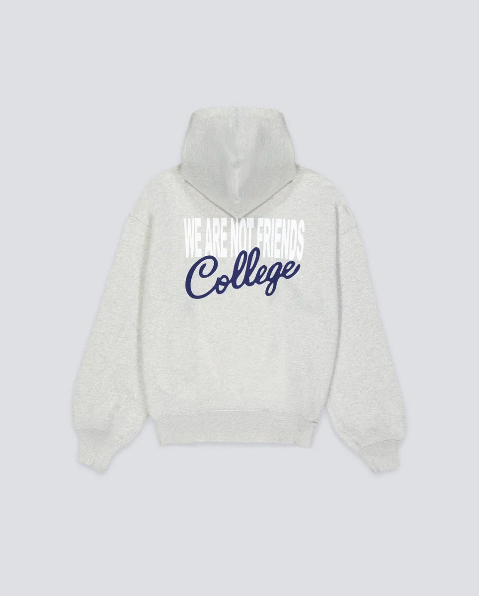 Chaqueta We Are Not Friends Boxy College Gris Unisex - Image 3