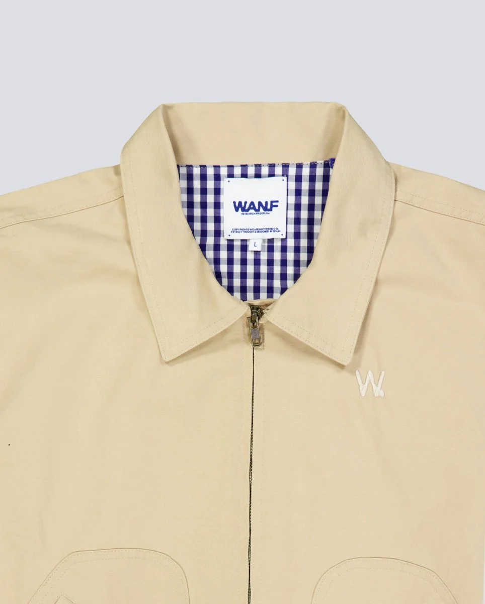 Chaqueta We Are Not Friends Club Jacket Beige Unisex - Image 2