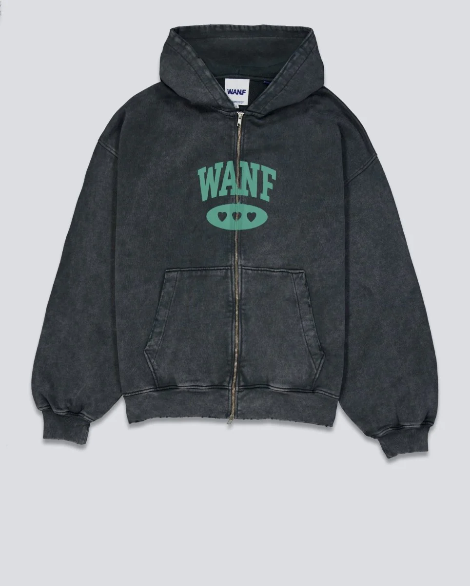 Chaqueta We Are Not Friends School Boxy Gris Unisex
