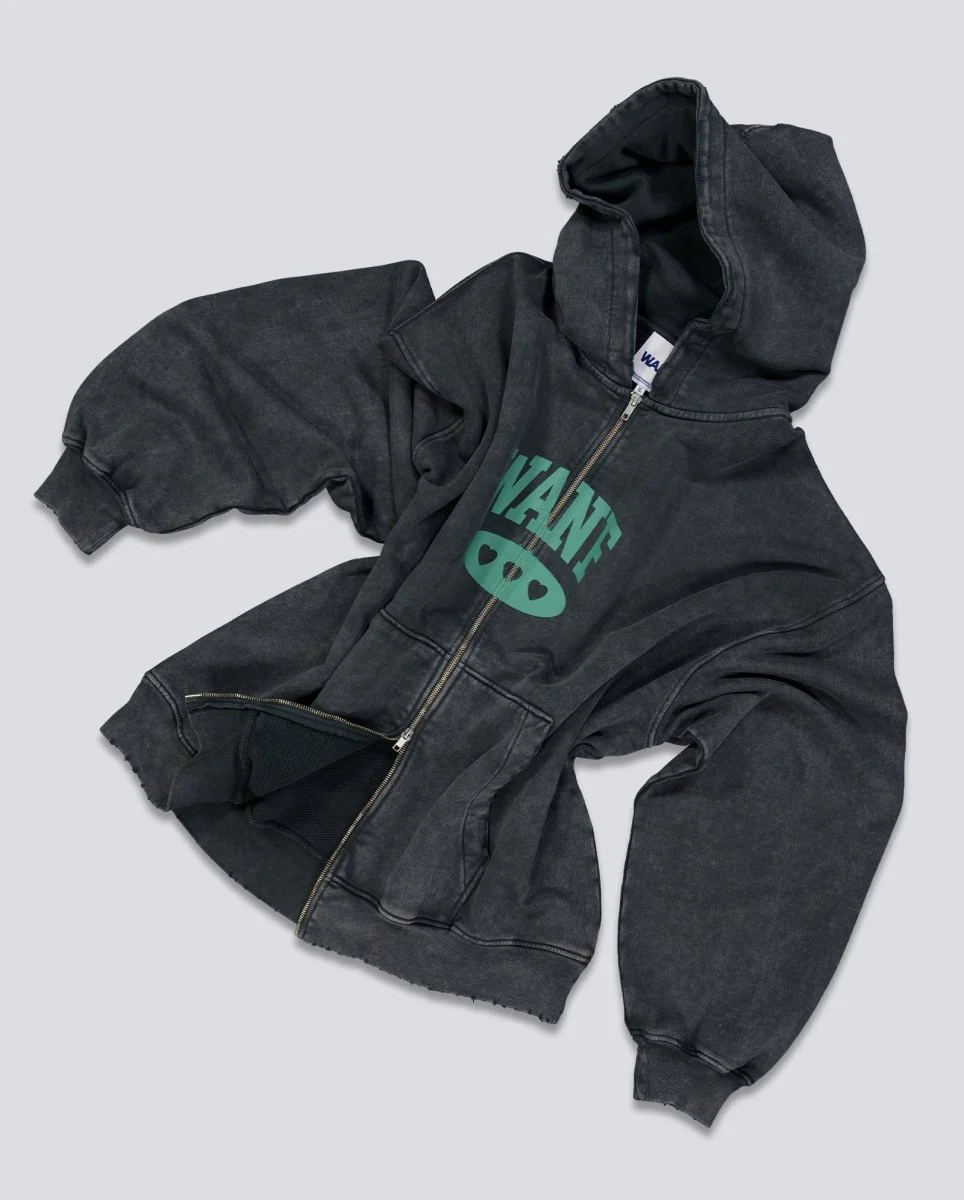 Chaqueta We Are Not Friends School Boxy Gris Unisex - Image 2