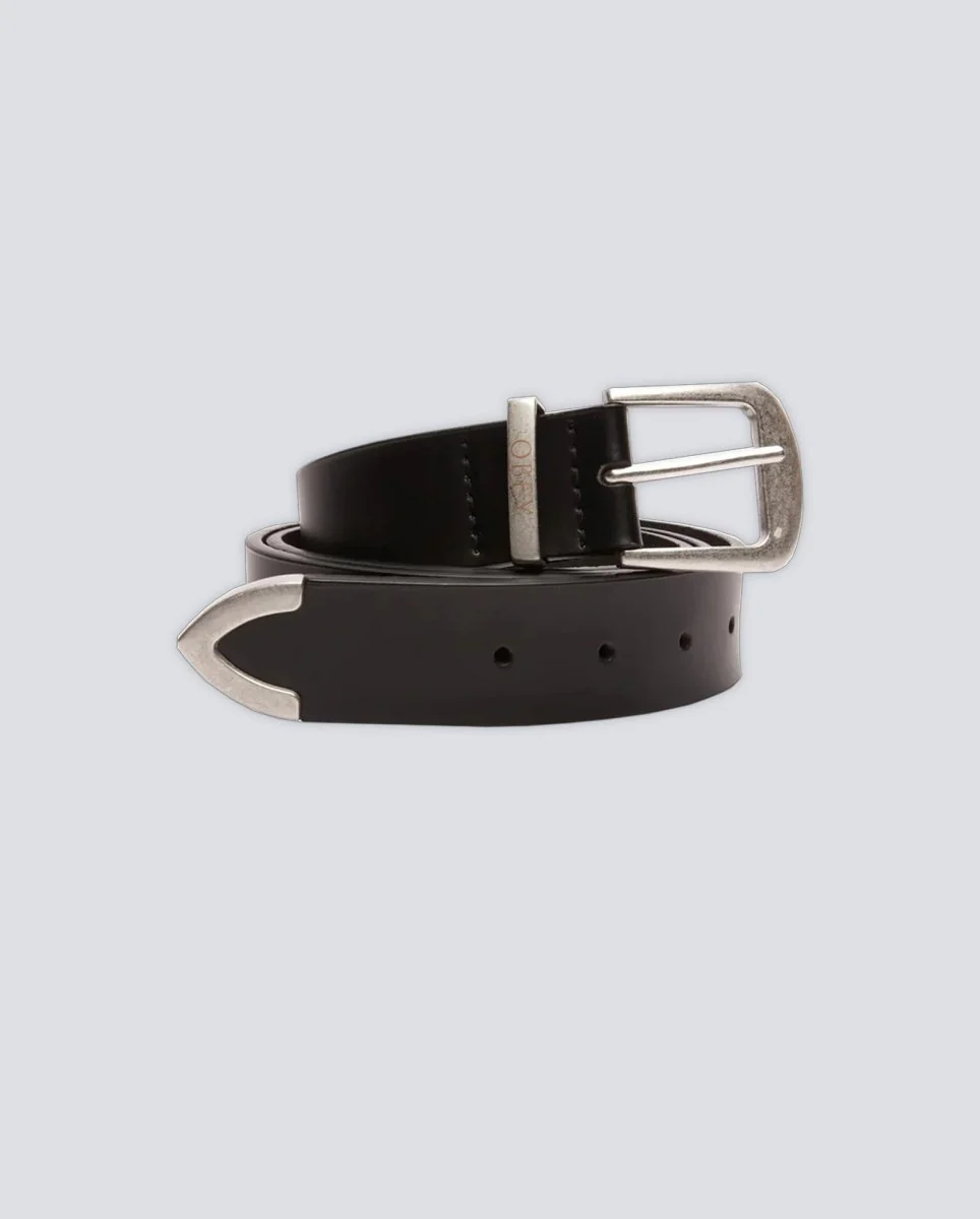 Cinturón Obey Leather Belt Negro Unisex
