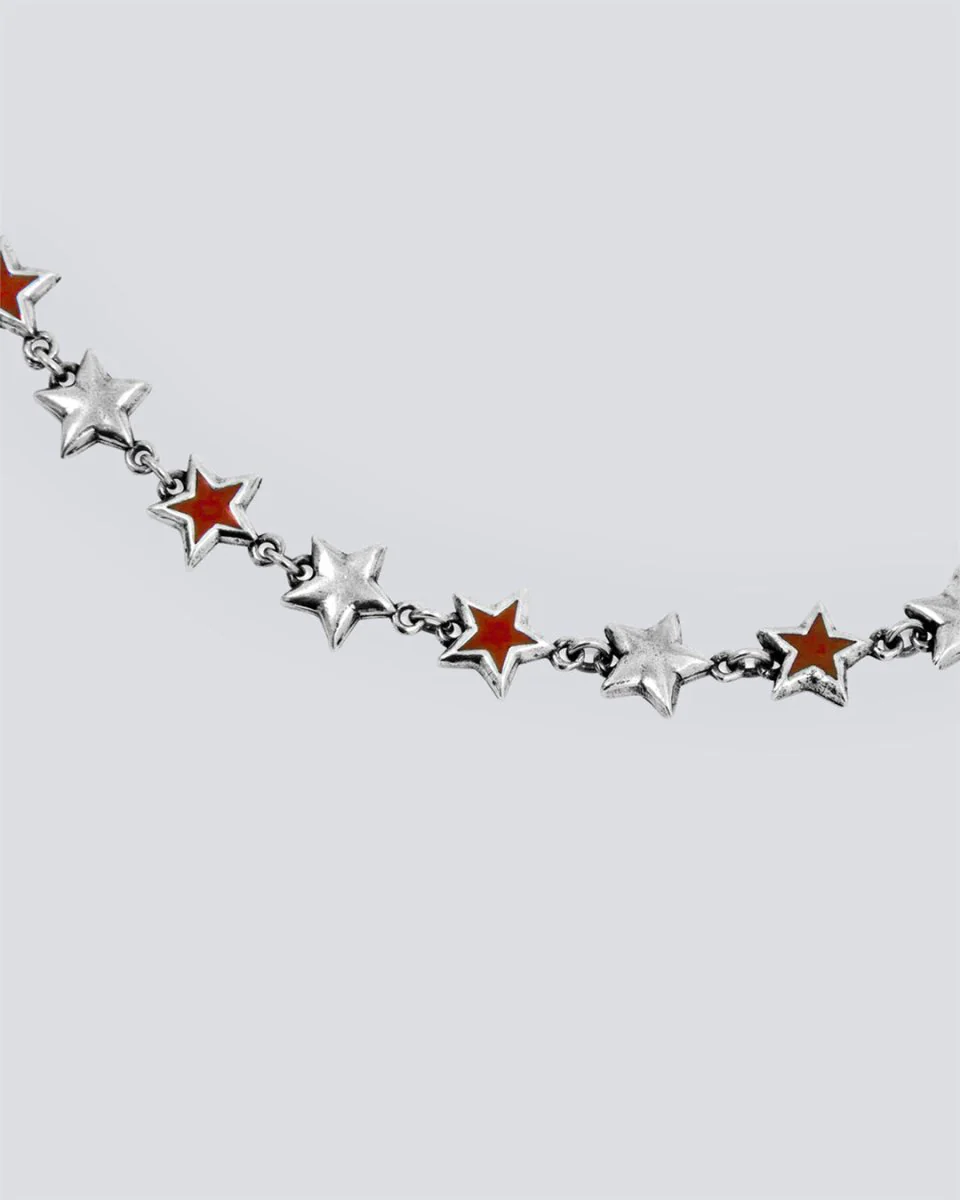 Collar Twojeys Enameled Stars Bracelet Red Unisex - Image 2