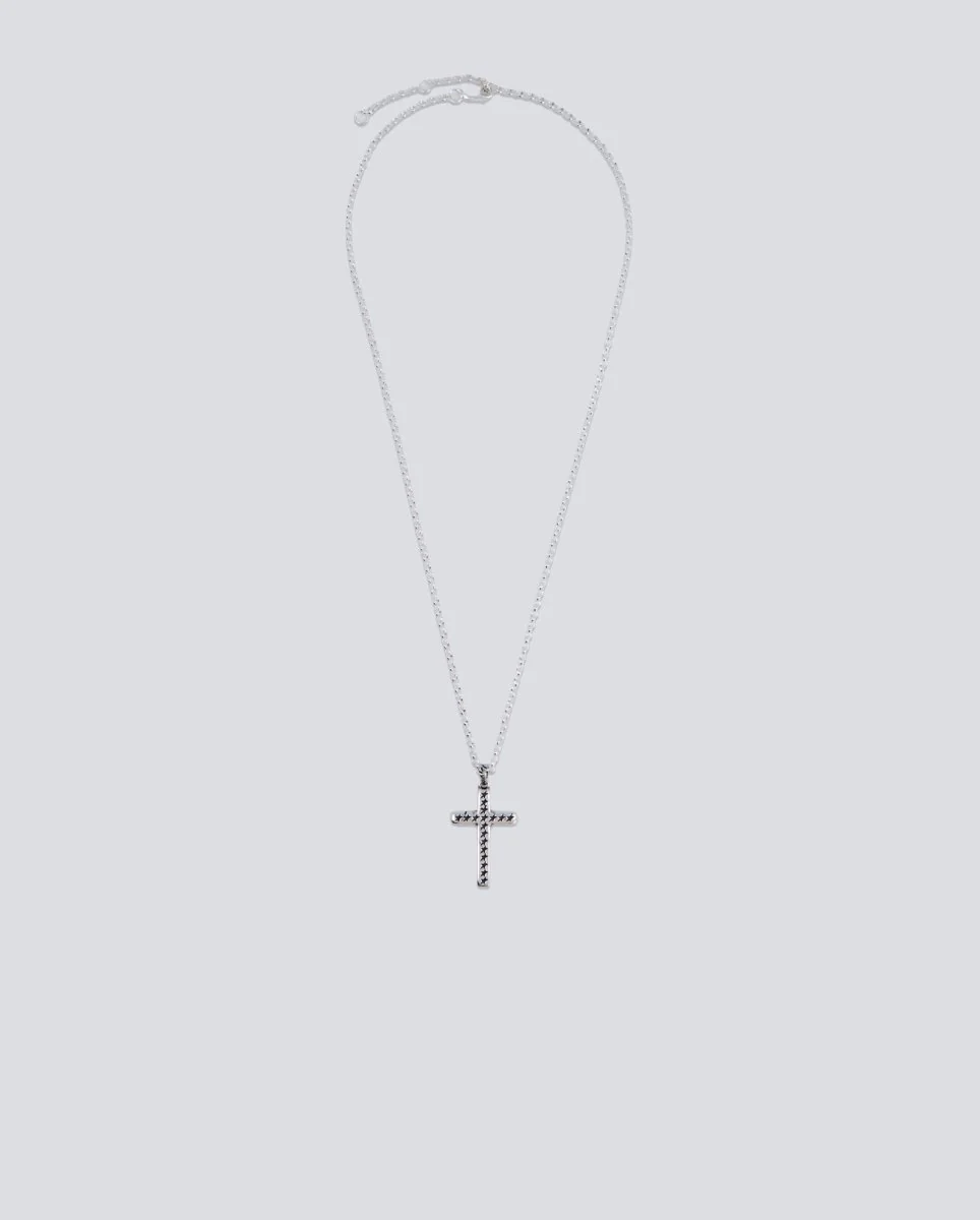 Collar Twojeys Single Cross Necklace Plateado Unisex