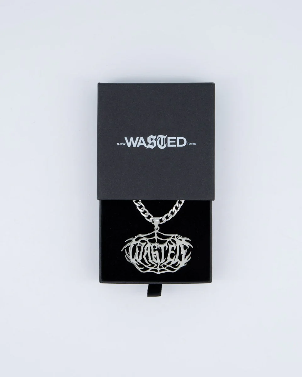 Collar Wasted Paris Prey Plateado Unisex - Image 2
