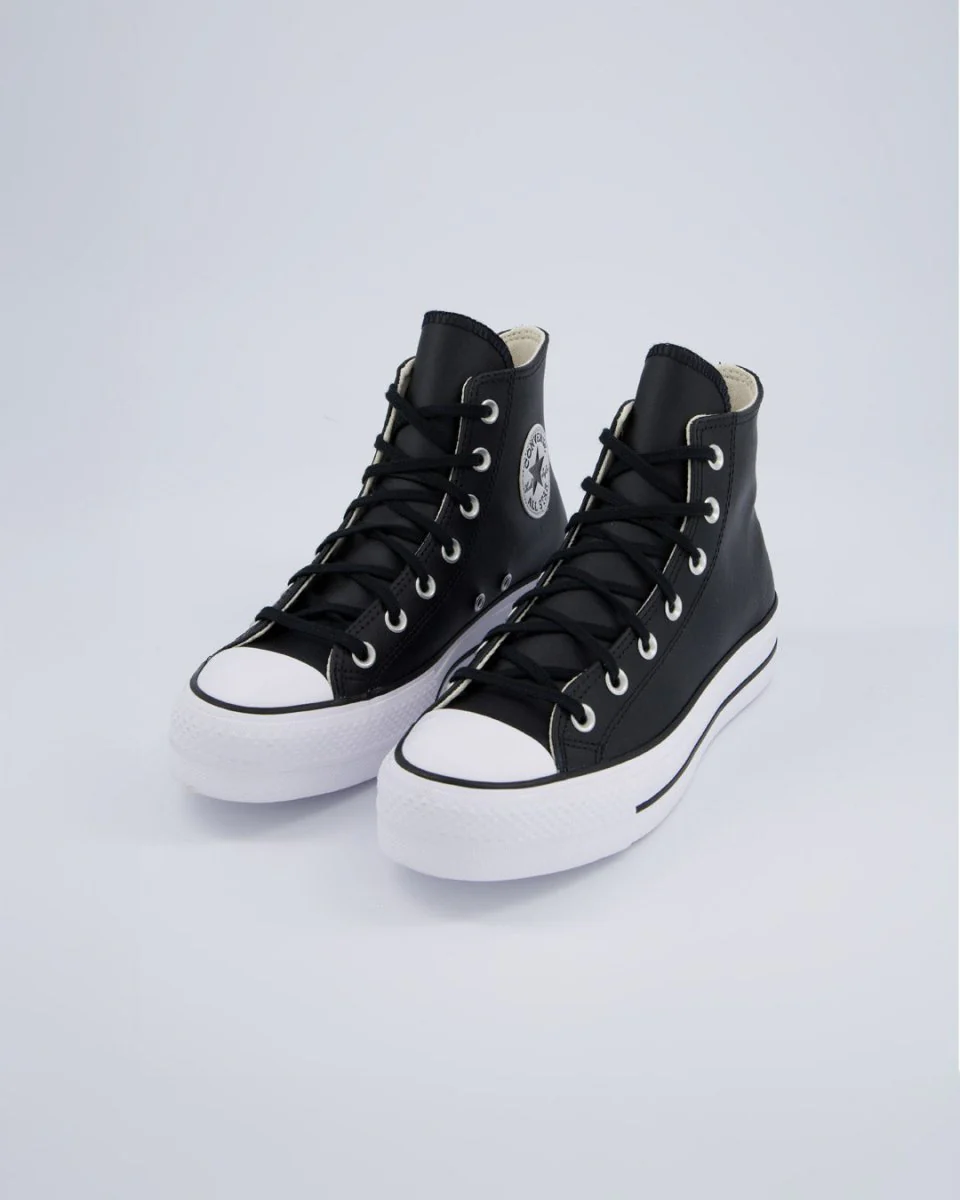 Converse All Star Lift Leather Hi Negro Mujer - Image 4