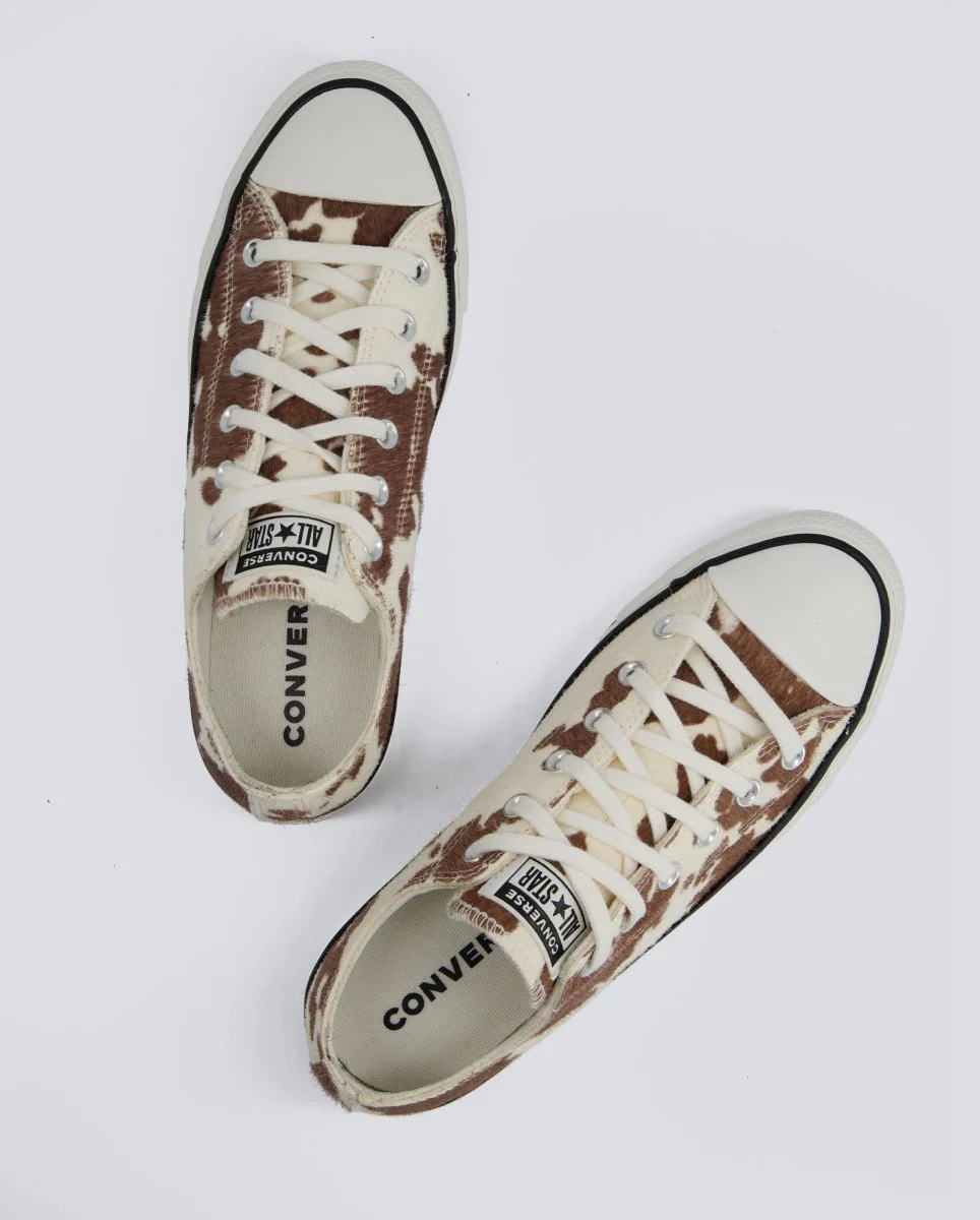 Converse Chuck Taylor Ox Cow Print Beige Mujer - Image 5