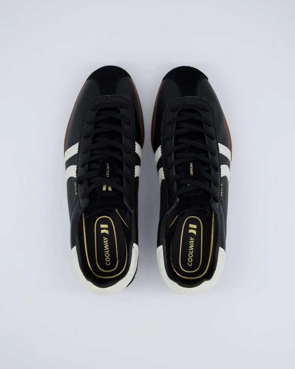 Coolway Mile Black Leather Hombre - Image 4