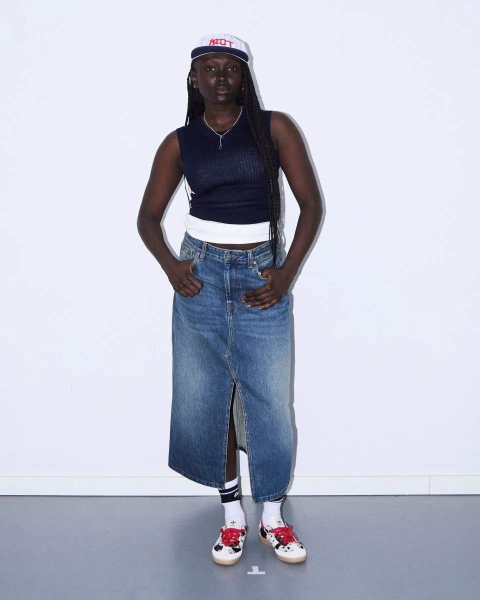 Falda Carhartt Wip Brandon Azul Mujer - Image 4