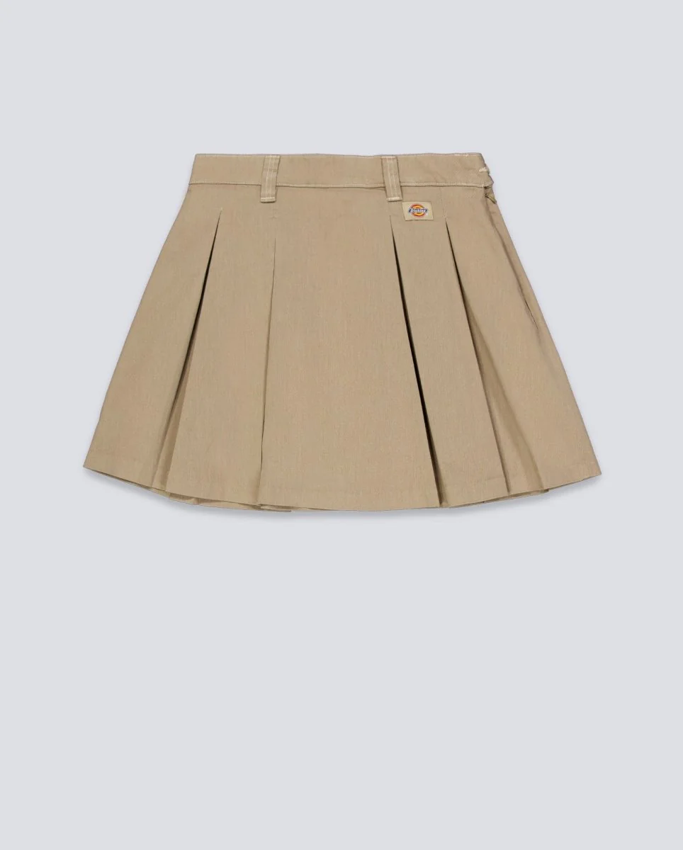 Falda Dickies Unionville Work Skirt Pleated Beige Mujer