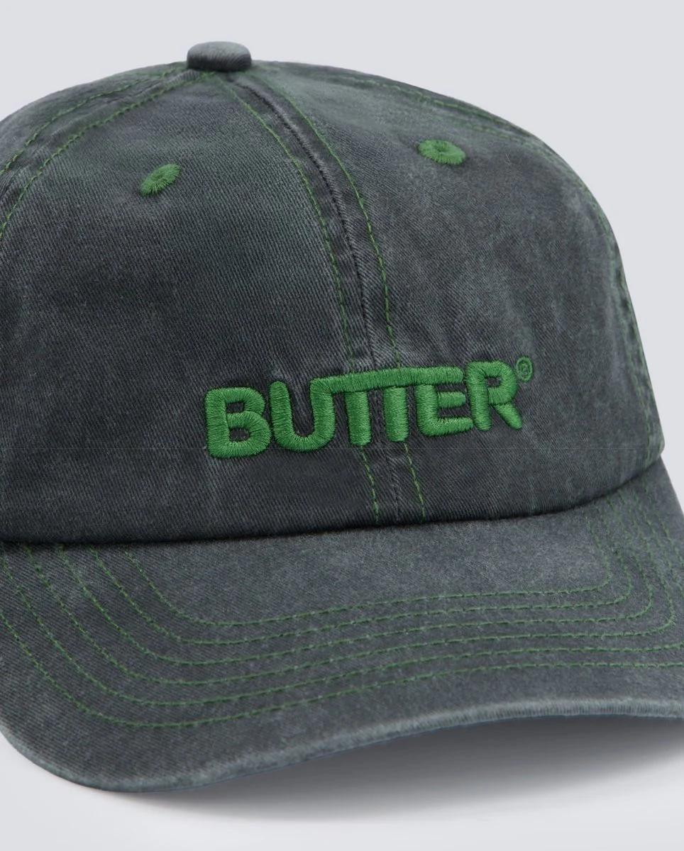 Gorra Butter Goods Rounded Logo 6 Panel Negro Unisex - Image 4