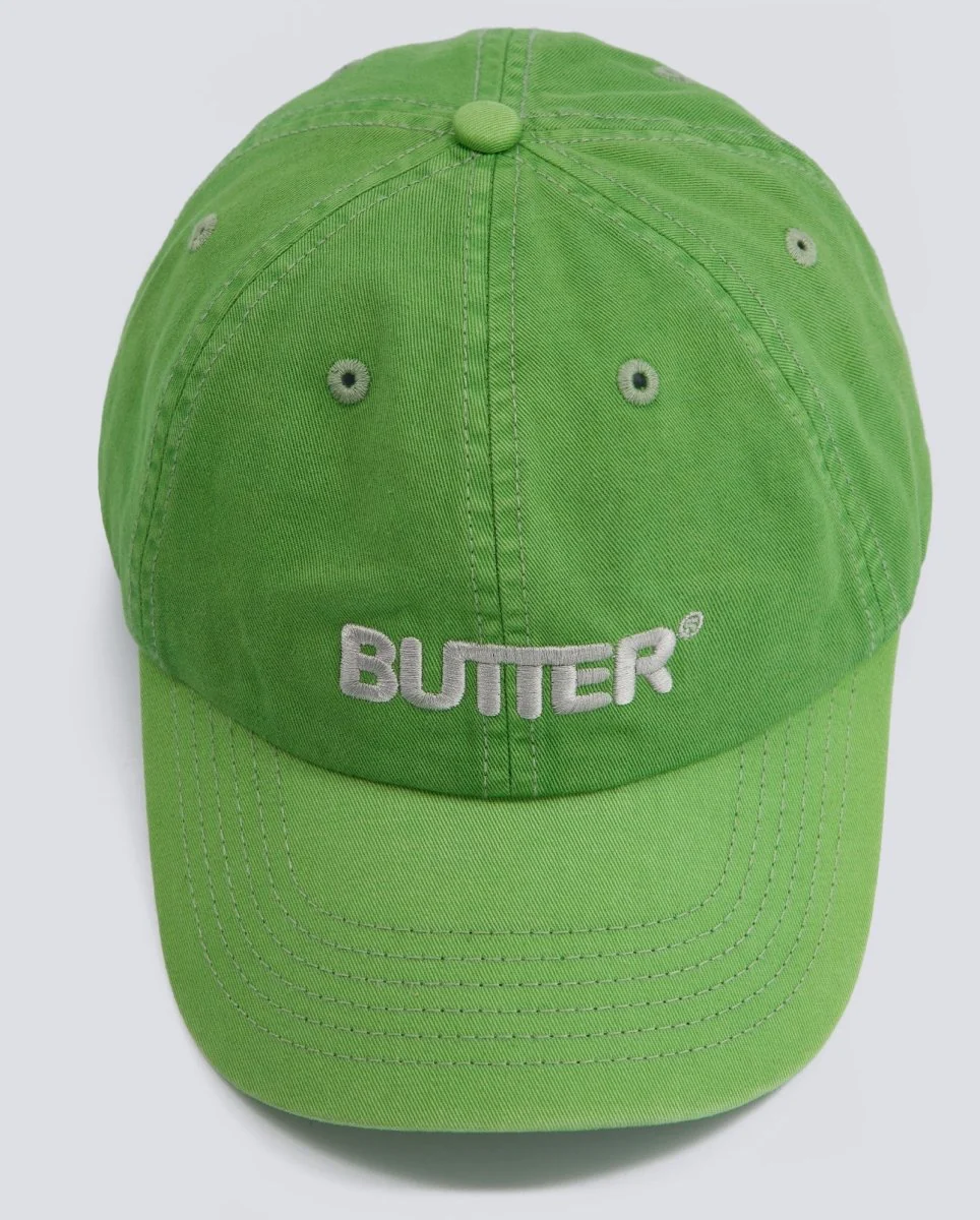 Gorra Butter Goods Rounded Logo 6 Panel Verde Unisex - Image 4