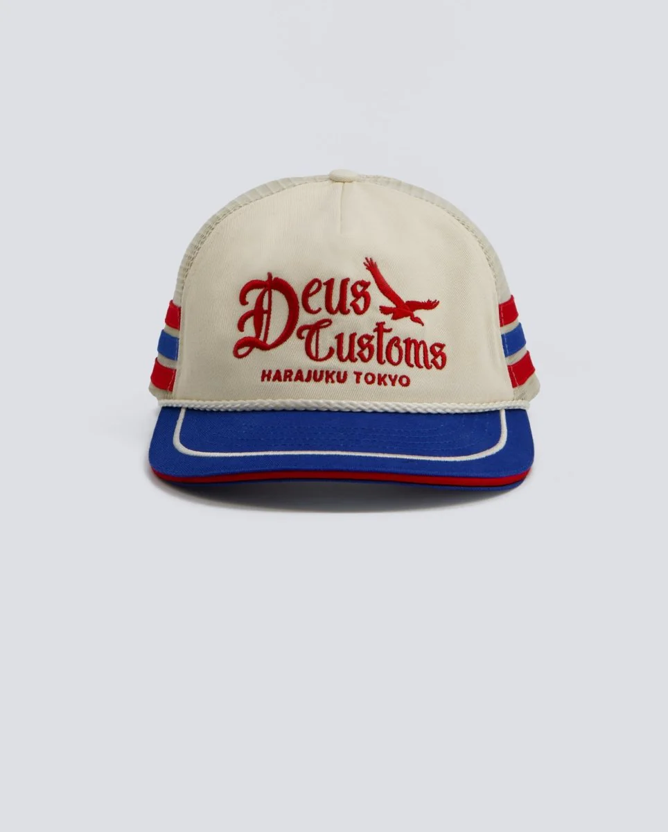 Gorra Deus Beep-Beep Trucker Azul y Blanca Unisex