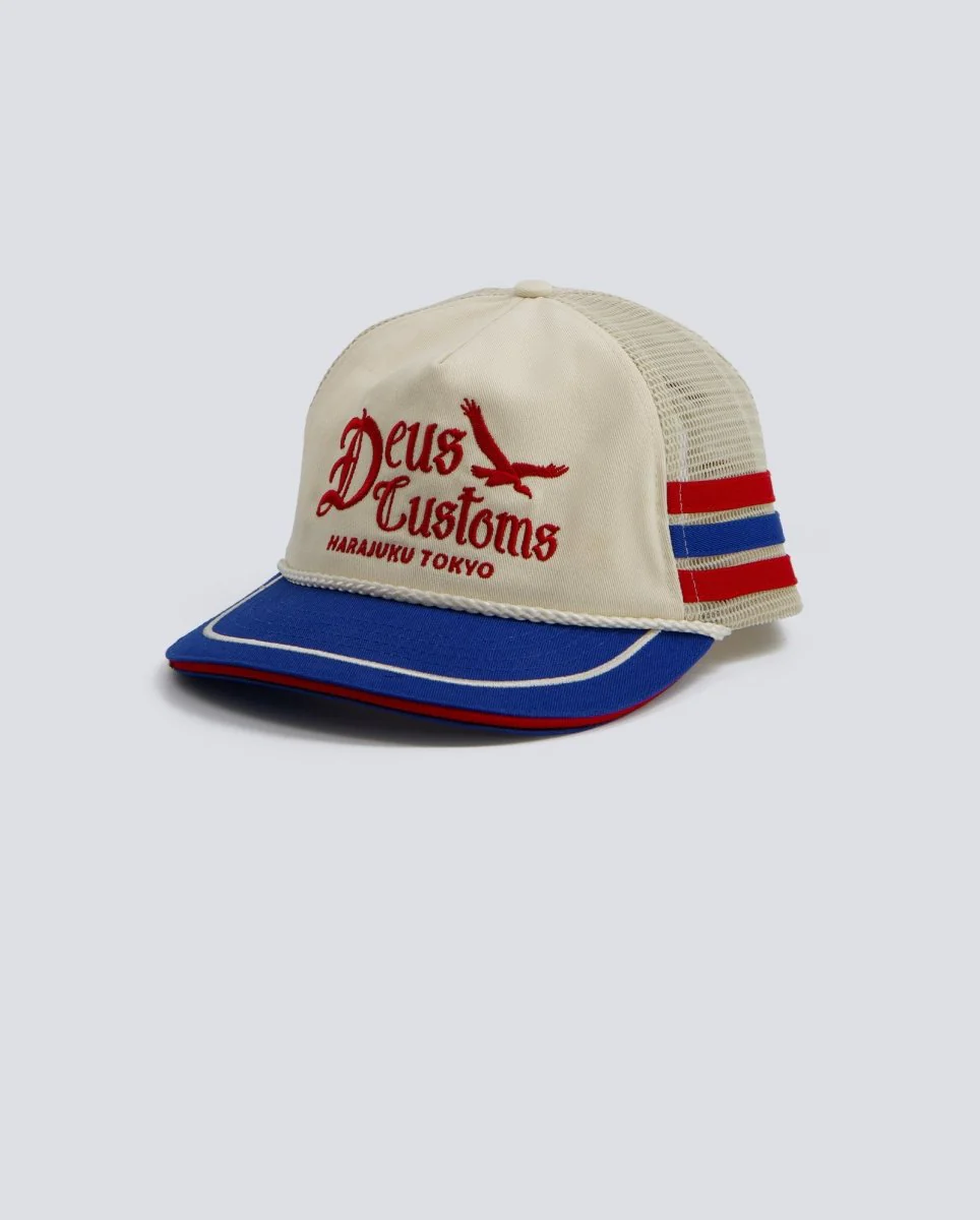 Gorra Deus Beep-Beep Trucker Azul y Blanca Unisex - Image 2