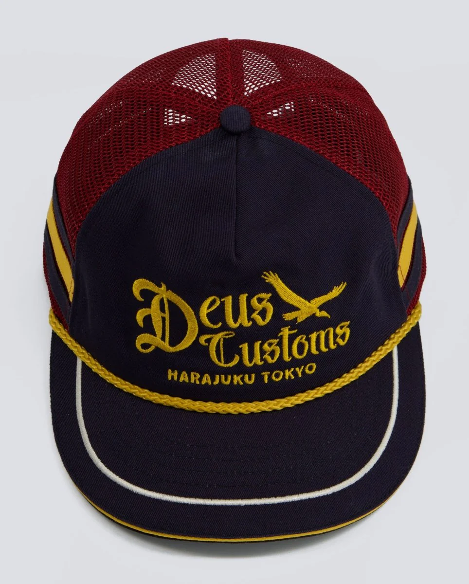 Gorra Deus Beep-Beep Trucker Azul y Granate Unisex - Image 2