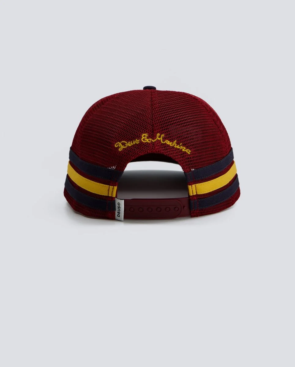 Gorra Deus Beep-Beep Trucker Azul y Granate Unisex - Image 4