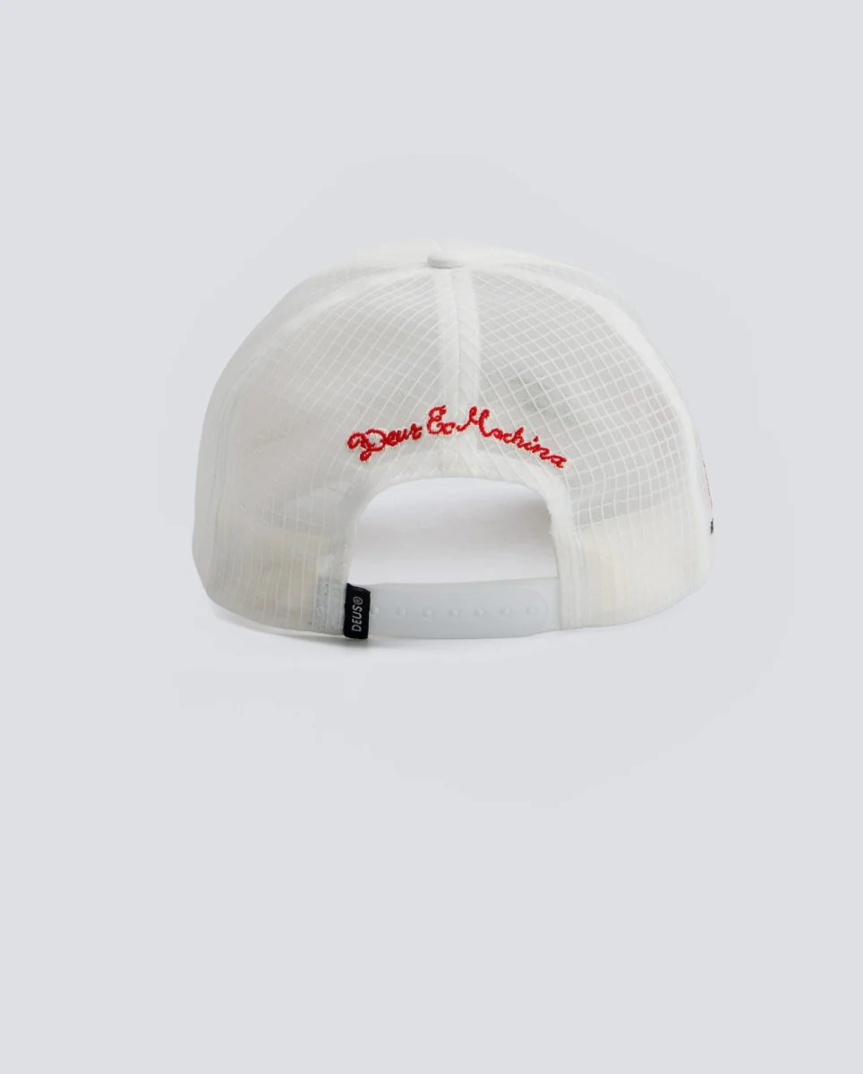 Gorra Deus MX Trucker Roja y Blanco Unisex - Image 3