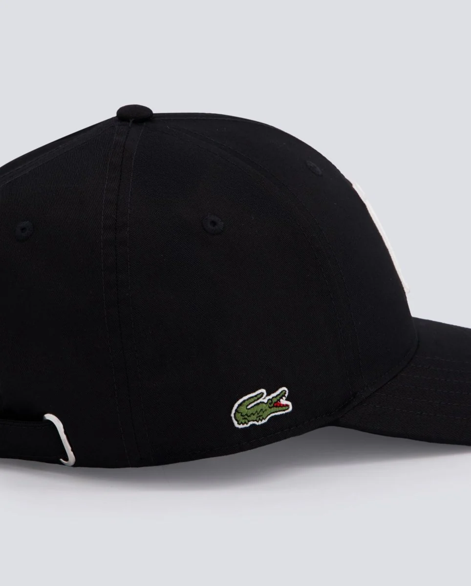 Gorra Lacoste Baseball Bordado 3D Negro Unisex - Image 4