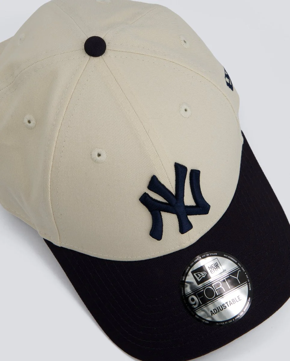 Gorra New Era Colourblock 9Forty Beige Y Azul Unisex - Image 2