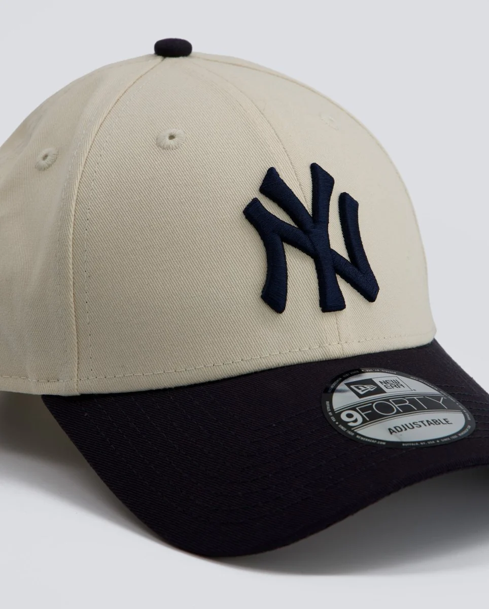 Gorra New Era Colourblock 9Forty Beige Y Azul Unisex - Image 3