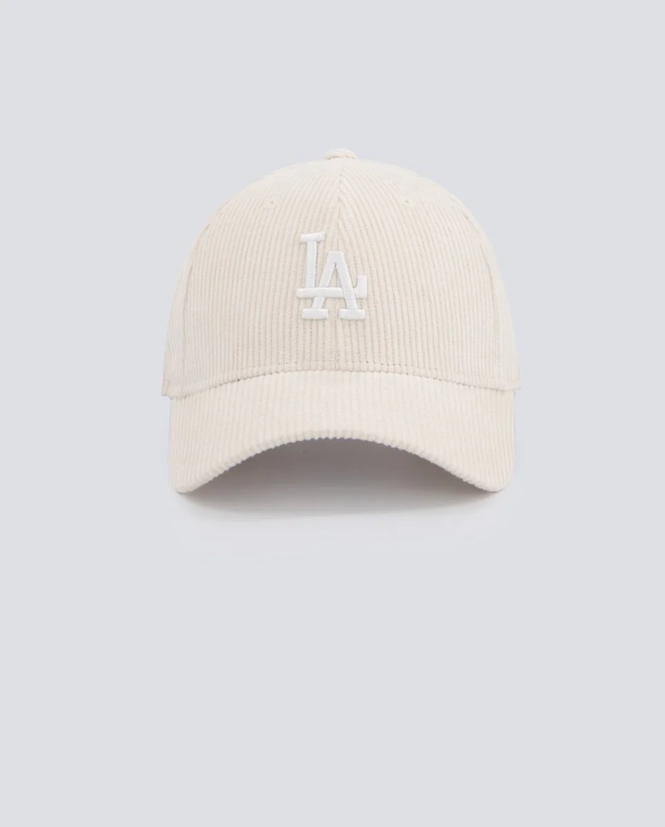 Gorra New Era LA Dodgers Cord 9Forty Canalé Beige Unisex