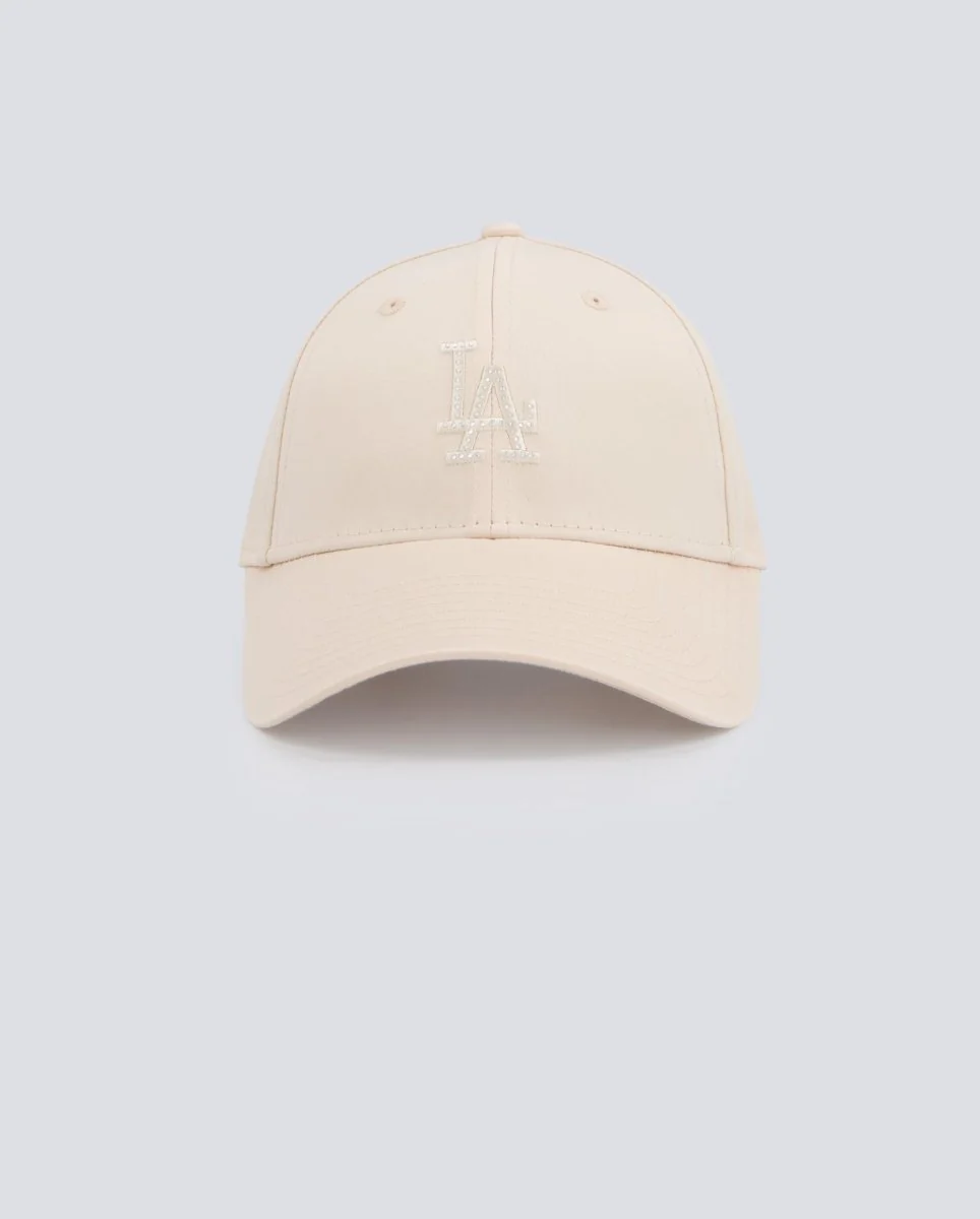 Gorra New Era Satinado Con Piedras Beige Mujer