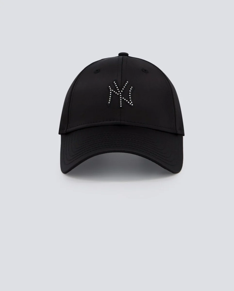 Gorra New Era Satinado Con Piedras Negro Mujer