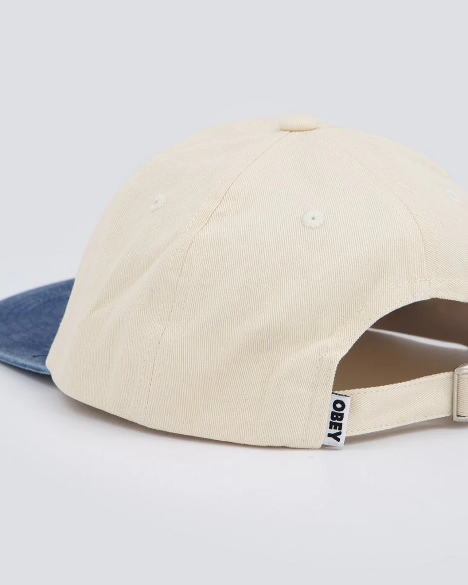 Gorra Obey Bicolor Bold 6 Panel strapback Beige Y Azul Unisex - Image 3