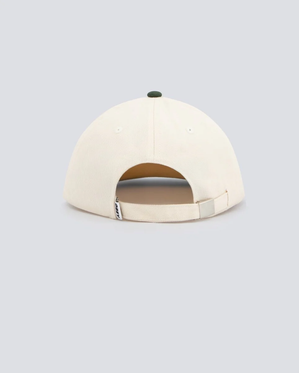 Gorra Obey Collegiate 6 Pnl Strapback Verde Y Beige Unisex - Image 4