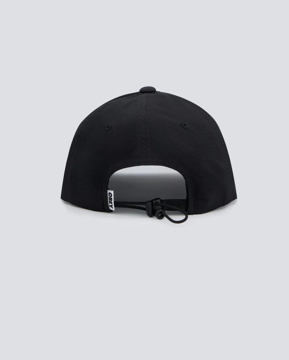 Gorra Obey Miles 5 Panel Strapback Negro Unisex - Image 5