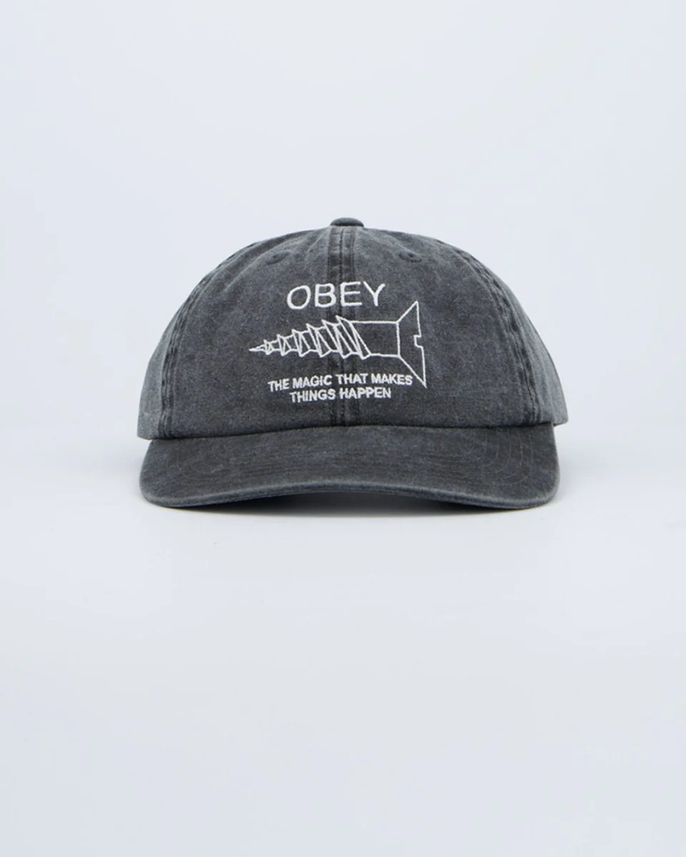 Gorra Obey Pigment Bold 6 Panel Strapback Negro Unisex