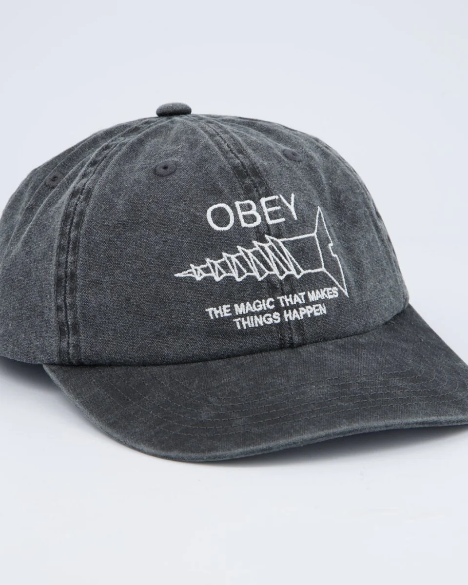 Gorra Obey Pigment Bold 6 Panel Strapback Negro Unisex - Image 2