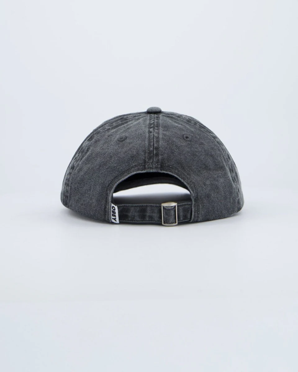 Gorra Obey Pigment Bold 6 Panel Strapback Negro Unisex - Image 3