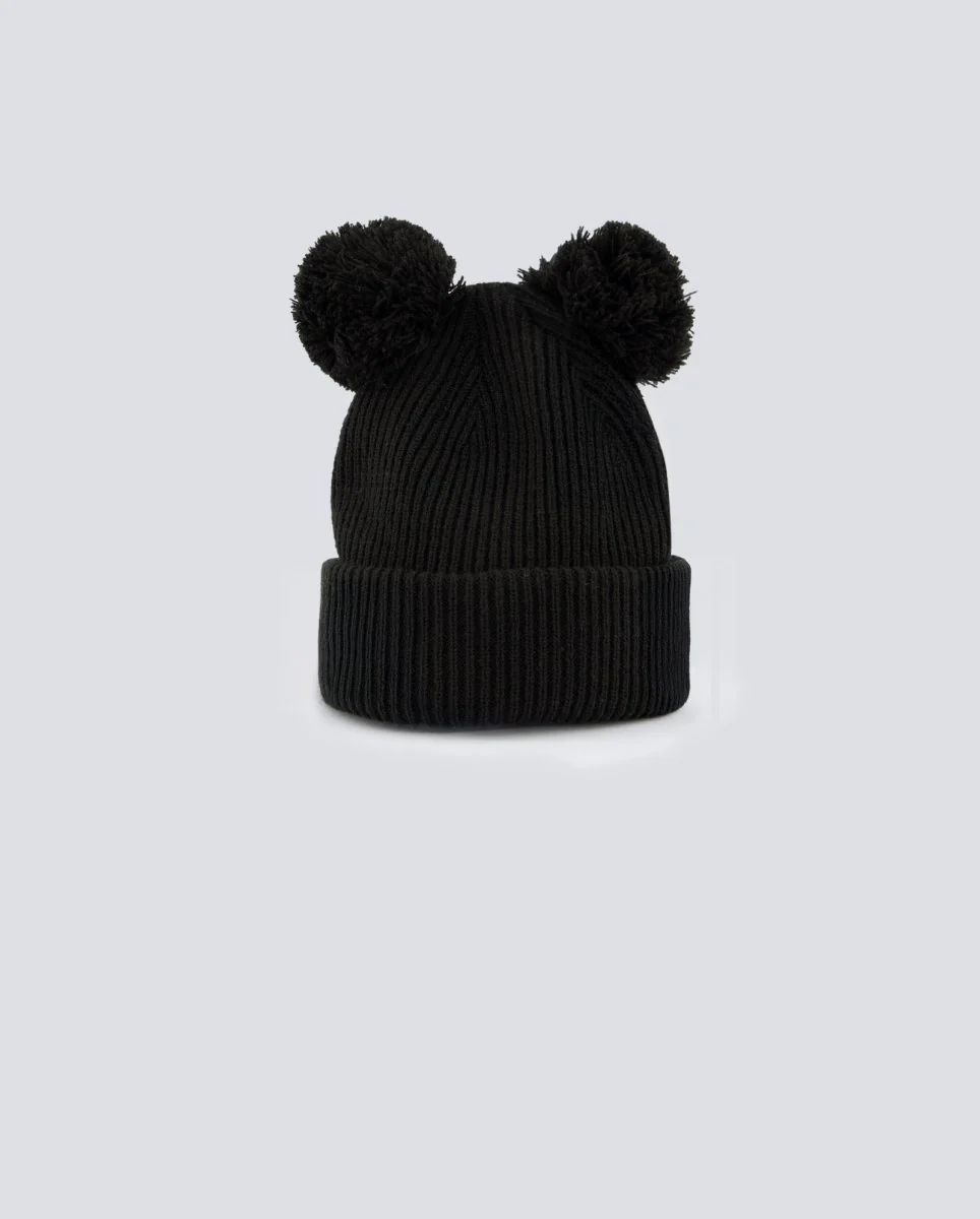 Gorro New Era Doble Pom Pom Negro Mujer - Image 2