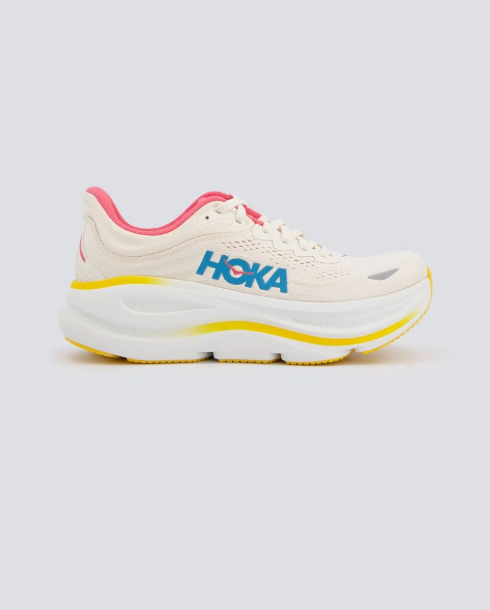 Hoka Bondi 9 Beige Y Amarillo Mujer