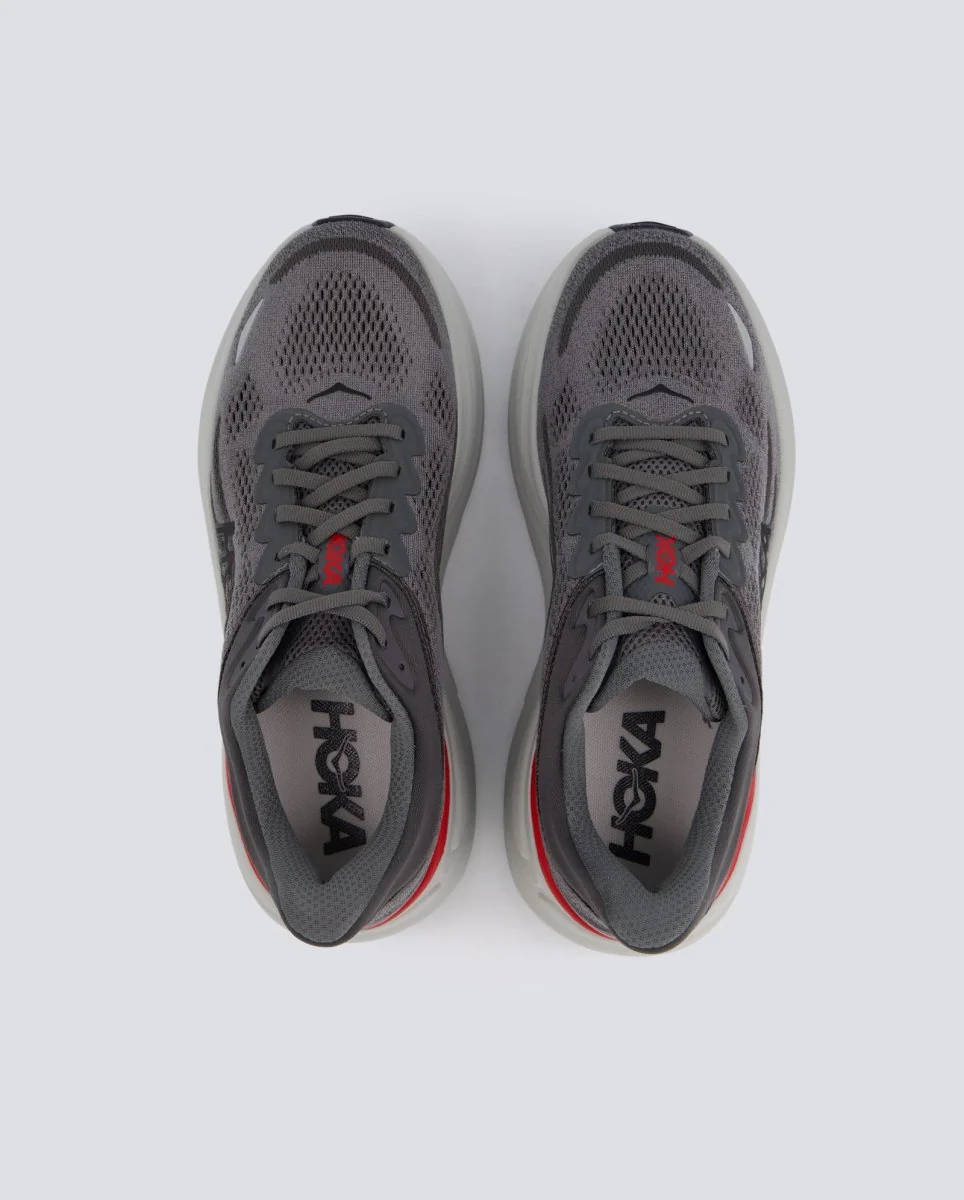 Hoka Bondi 9 Gris Y Rojo Hombre - Image 3