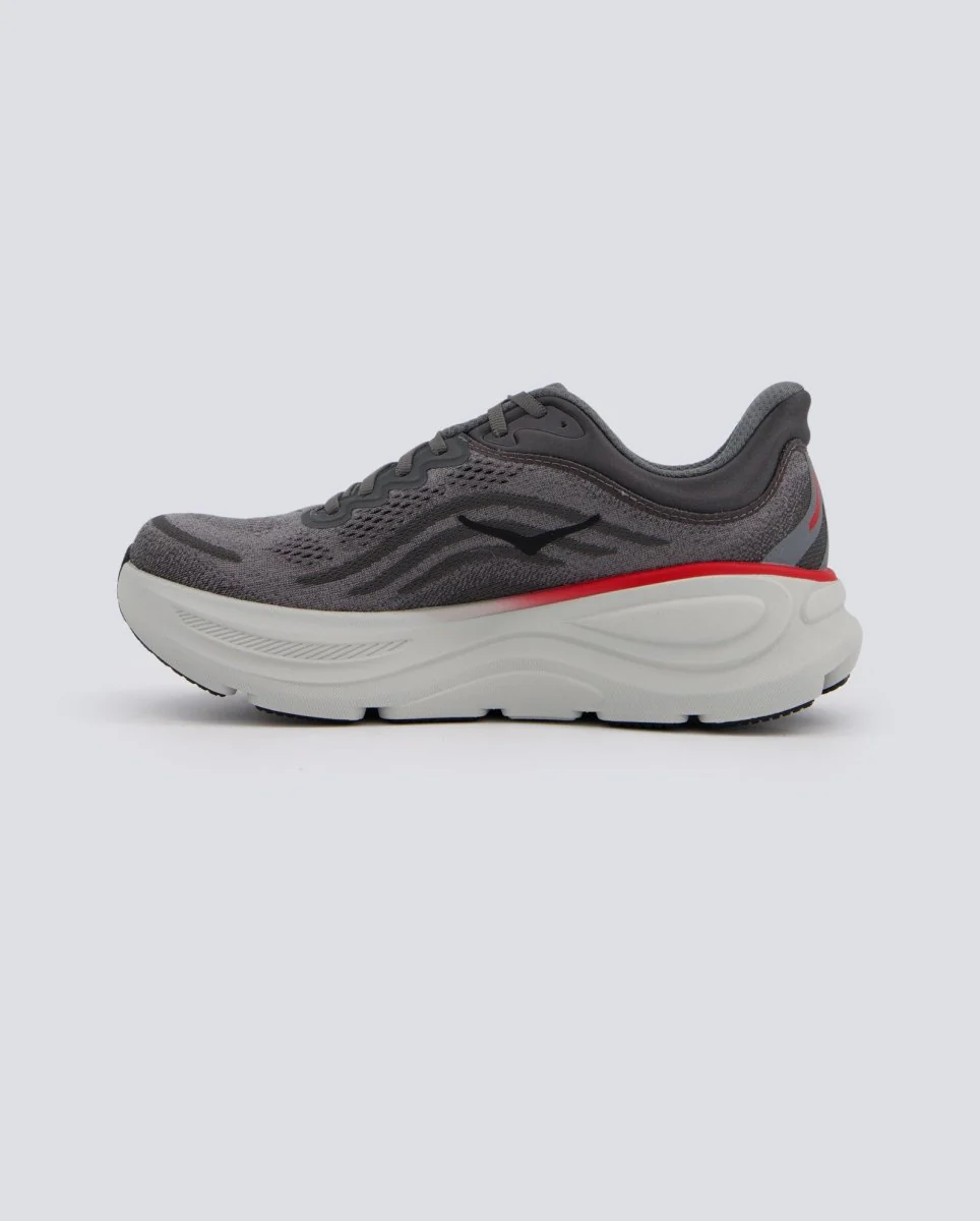 Hoka Bondi 9 Gris Y Rojo Hombre - Image 4