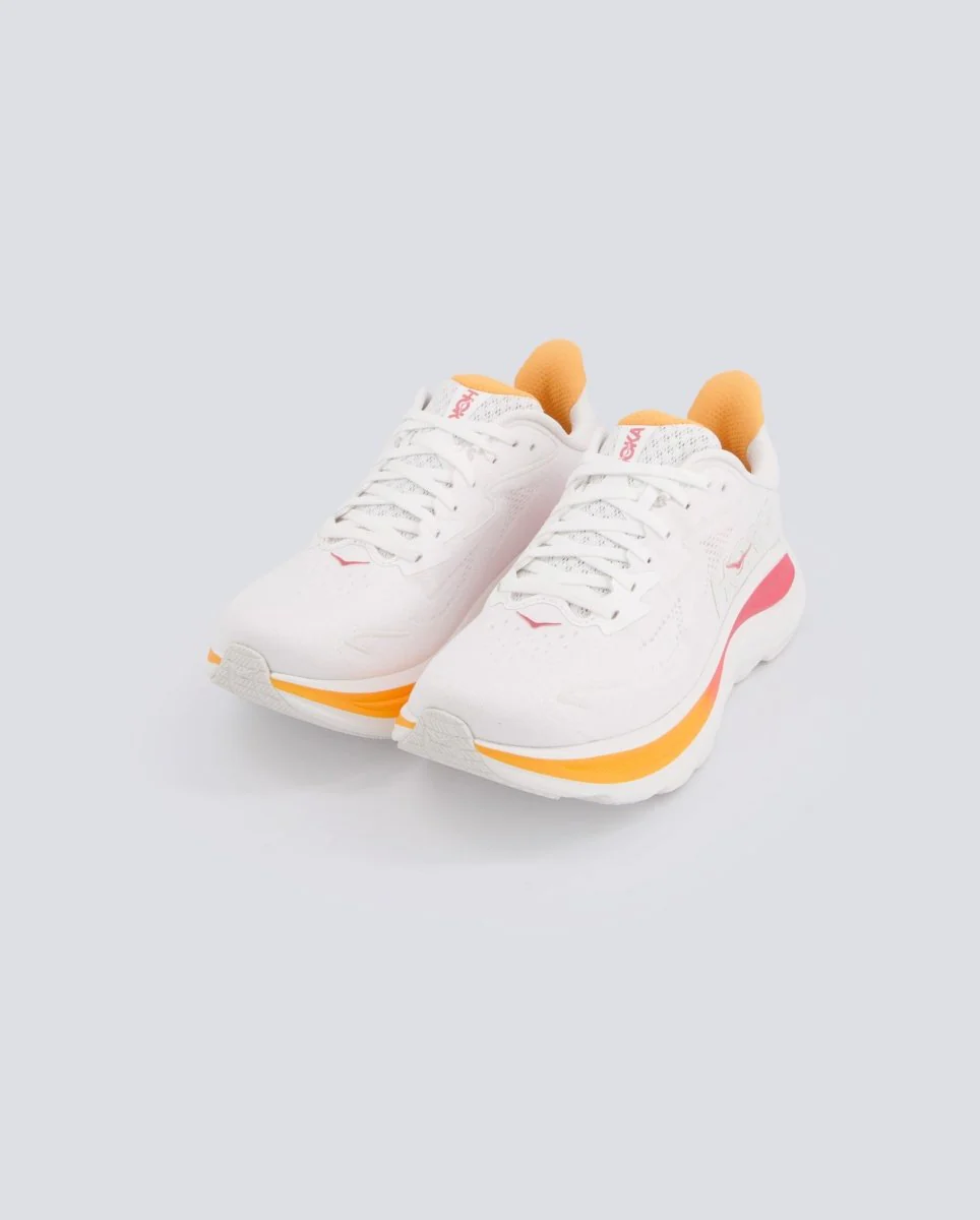 Hoka Clifton 10 Blanco Y Amarillo Mujer - Image 7