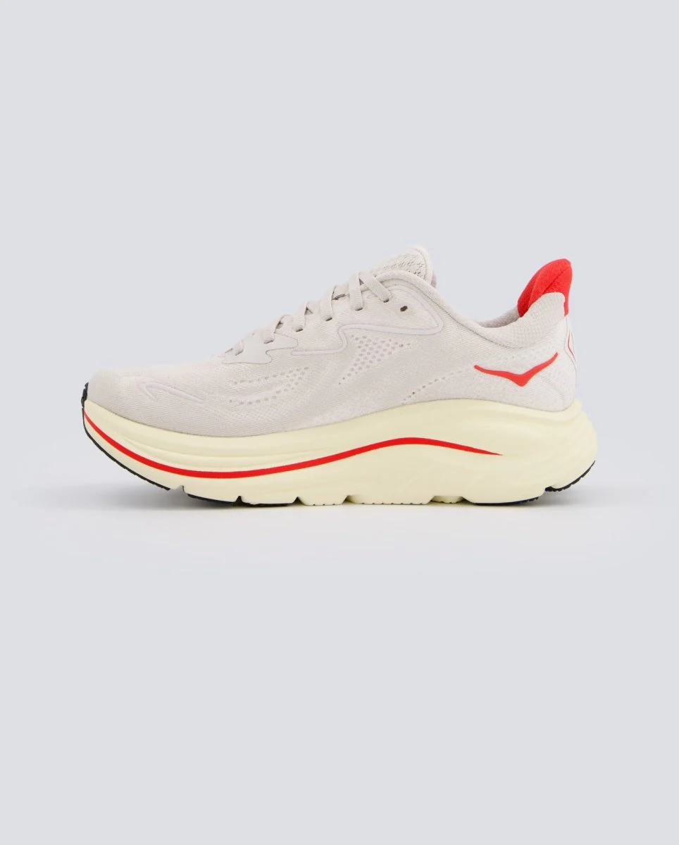 Hoka Clifton 10 Gris Y Rojo Mujer - Image 3