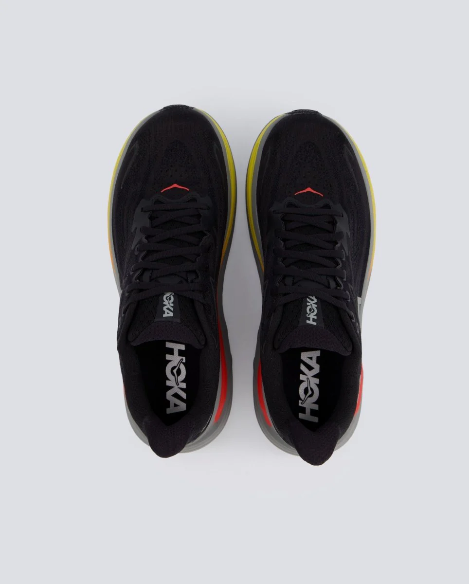 Hoka Clifton 10 Negro Y Amarillo Hombre - Image 4