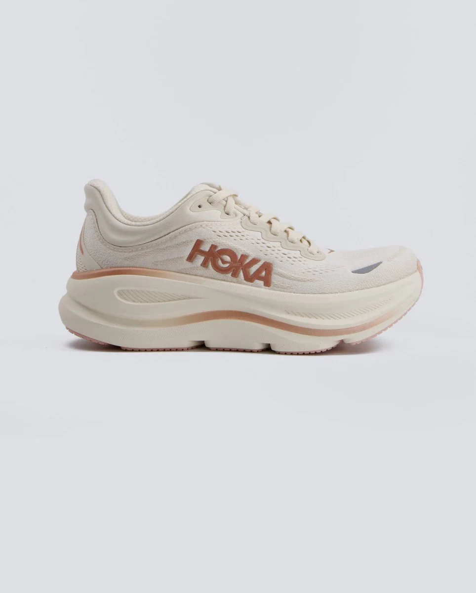 Hoka W Bondi 9 Beige Mujer