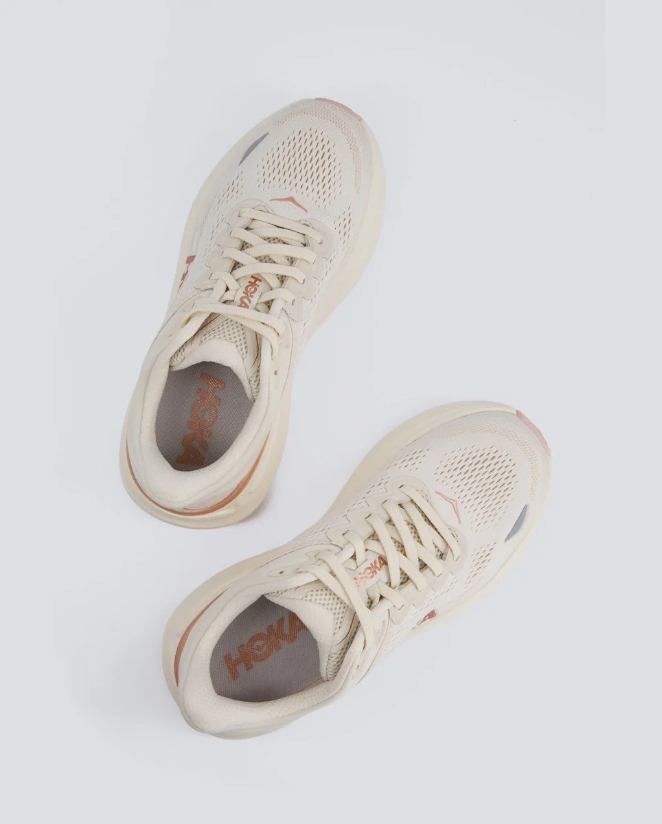 Hoka W Bondi 9 Beige Mujer - Image 3