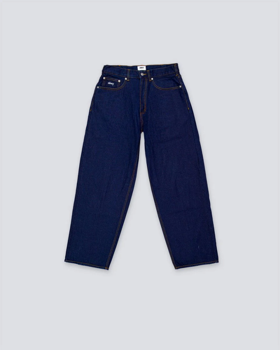 Jeans Obey Bigwig Baggy Denim Rinse Hombre