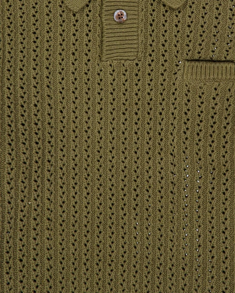 Jersey Polo Obey Duane Verde Hombre - Image 3