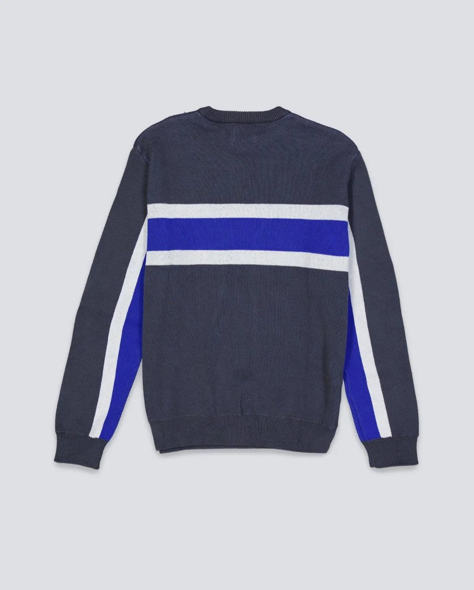 Jersey We Are Not Friends Stripes Gris Y Azul Unisex - Image 3