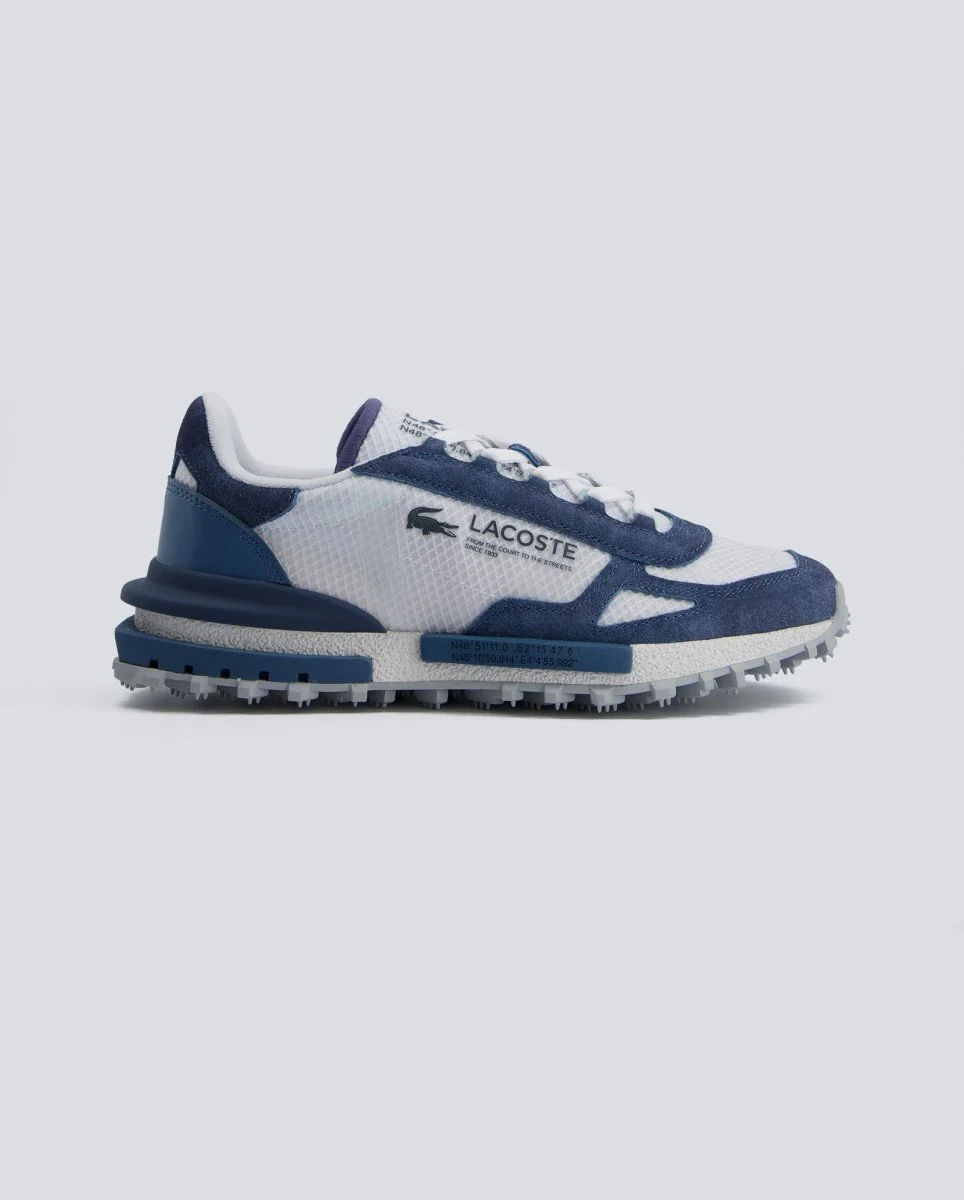 Lacoste Elite Active Blanco y Azul Hombre
