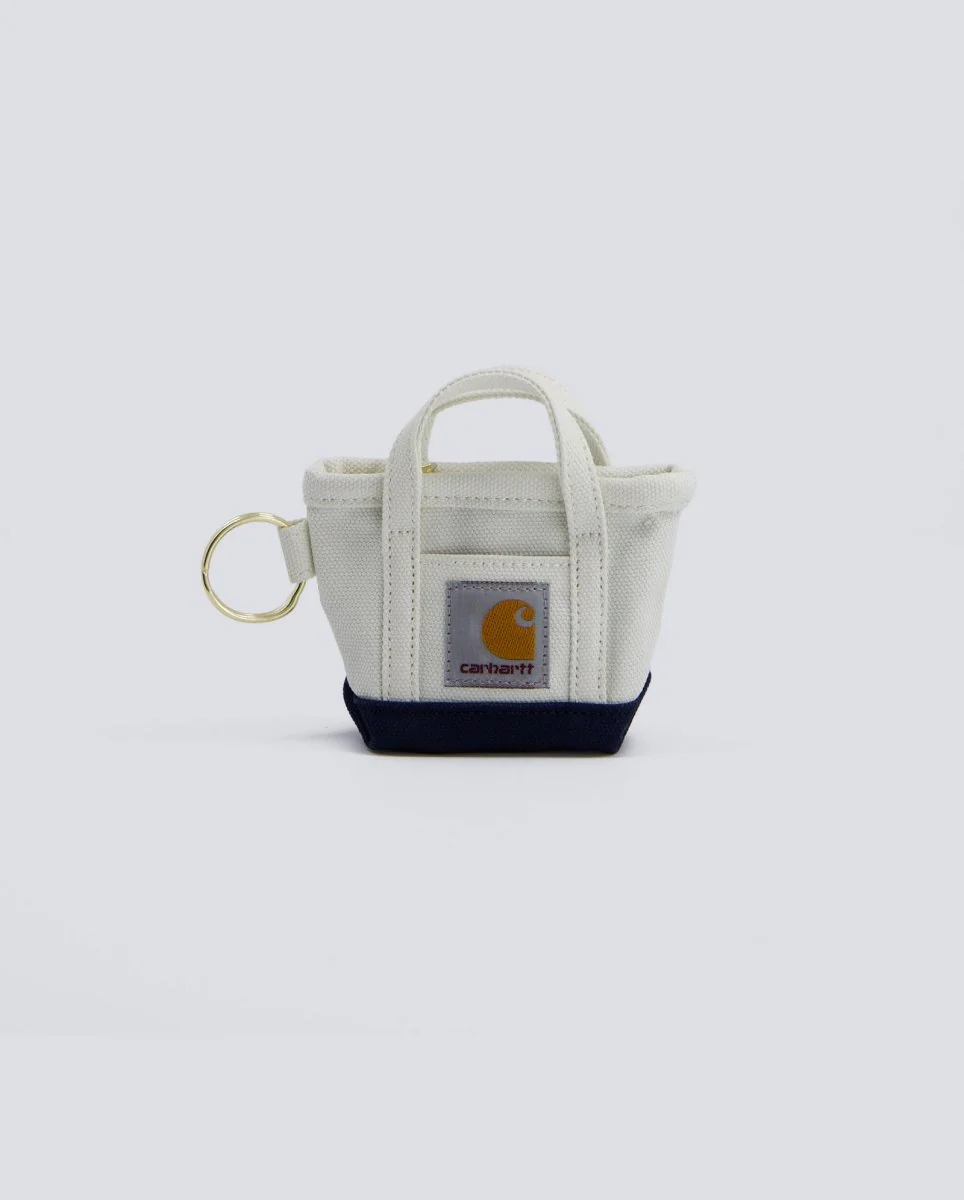 Llavero Carhartt WIP Mini Tote Bag Keychain Hamilton Ablaco Y Azul Unisex
