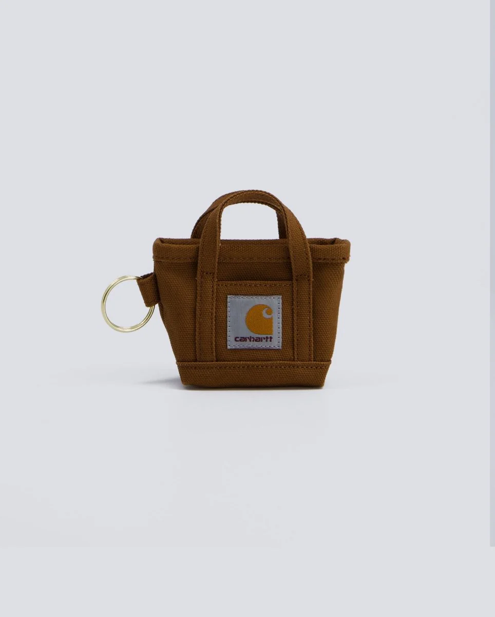 Llavero Carhartt WIP Mini Tote Bag Keychain Hamilton Marrón Unisex