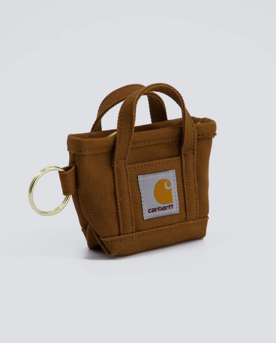 Llavero Carhartt WIP Mini Tote Bag Keychain Hamilton Marrón Unisex - Image 3